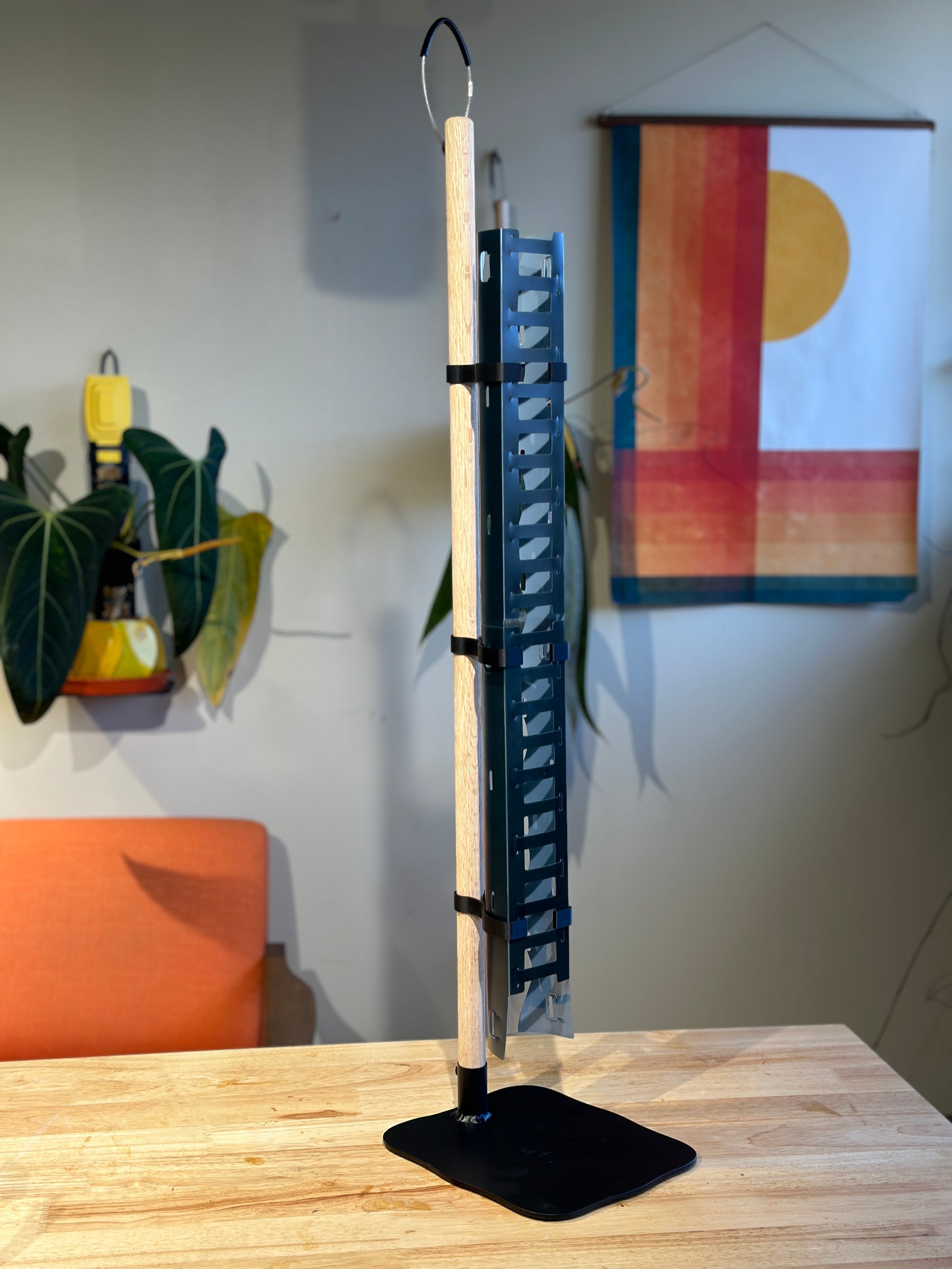 Double Moss Pole with Metal Base