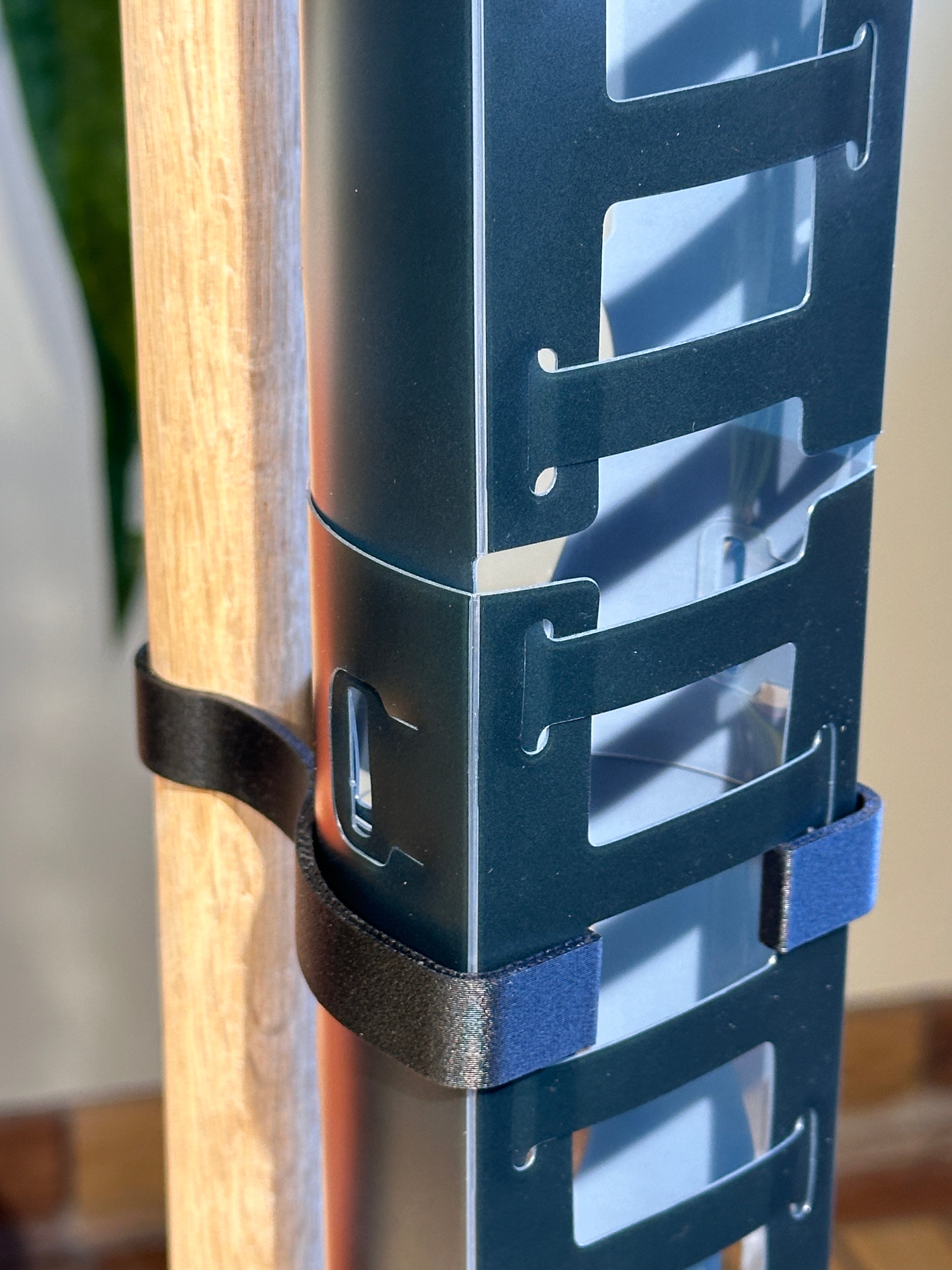 rousso moss pole wall mount Double Rousseau Moss Pole Metal Base – Rousseau Plant Care